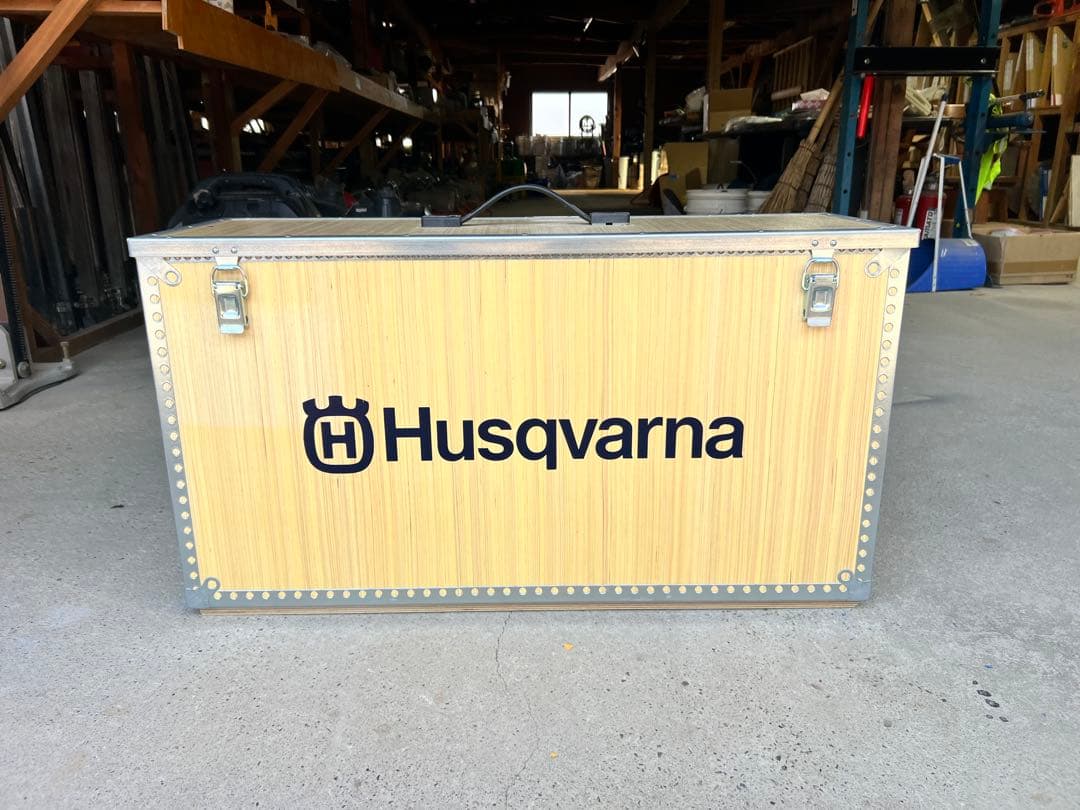 Husqvarna ハスク 木箱 収納 チェーンソー