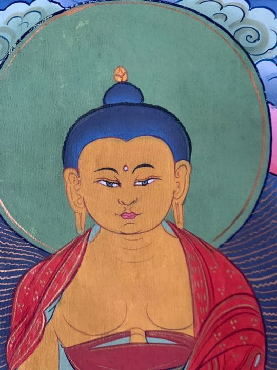 ブータン タンカ 仏教 絵画 仏画 ブッダ 仏陀 チベット オブジェ