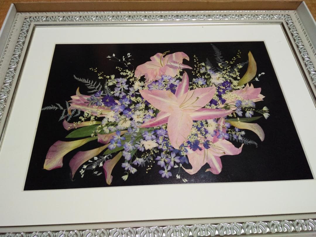 手作り　押し花額　73cm×57cm　2