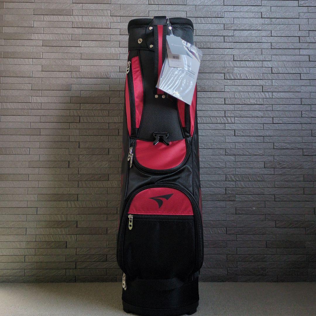 Tour Stage キャディバッグ.ゴルクバッグ 赤黒 フード付き