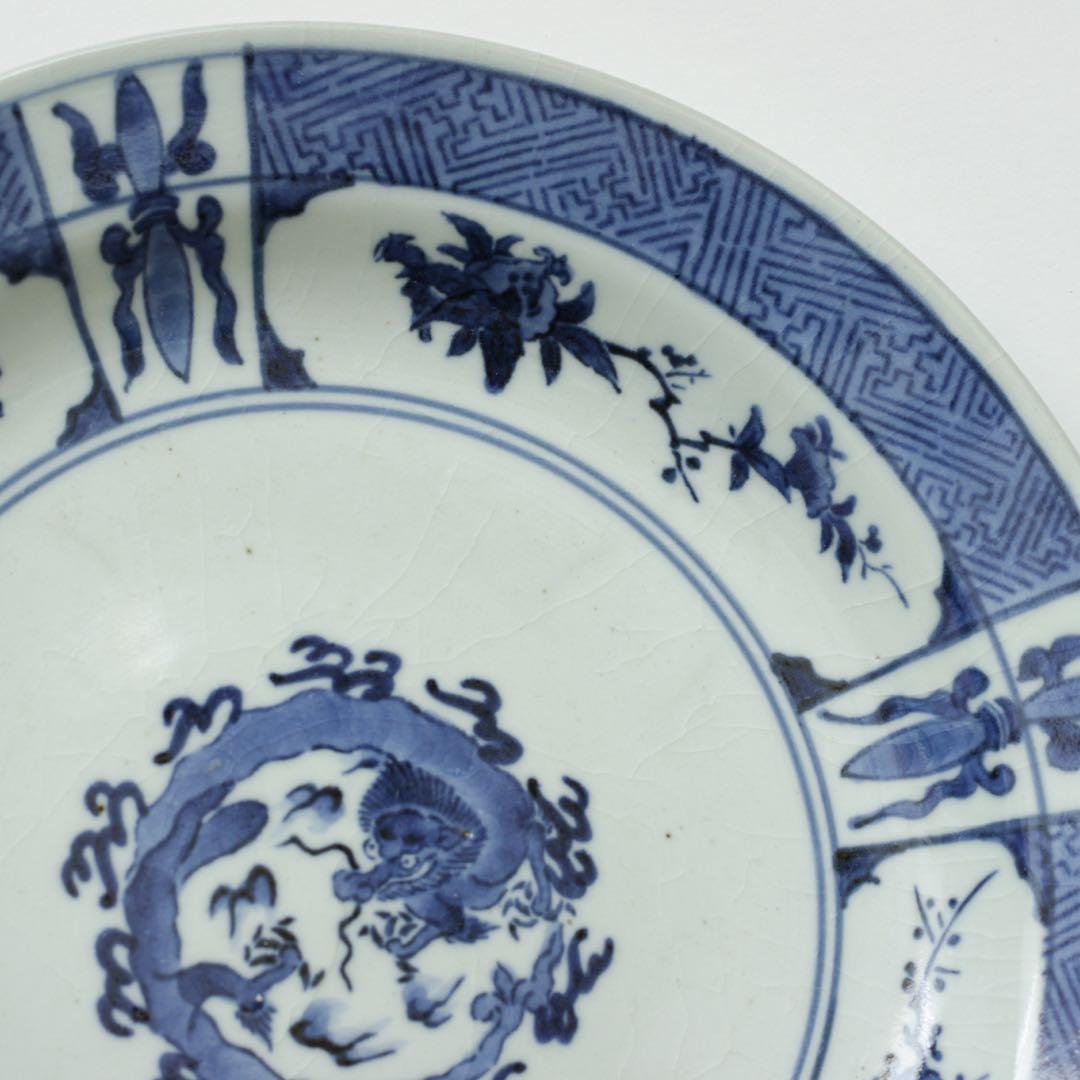 伊万里　古伊万里　江戸　中期　龍　型紙摺り