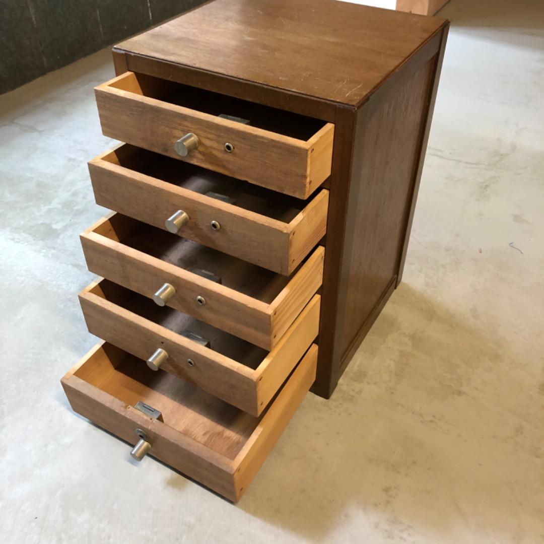 昭和　アンティーク　木製　書類棚　書類ケース　箪笥　レターケース　引き出し