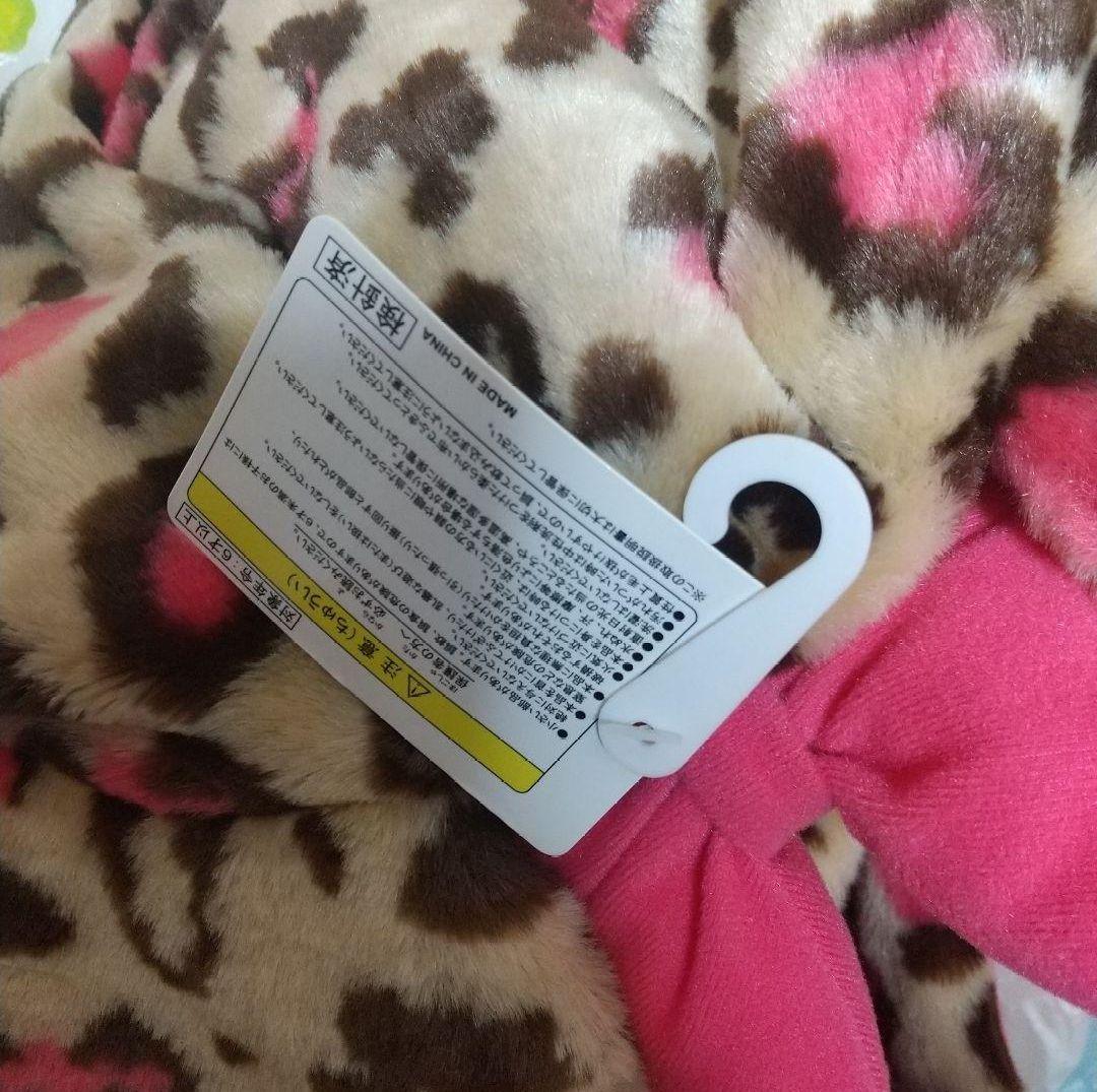 新品未使用　ディズニーリゾート ヒョウ柄ファンキャップ　ミニーフードマフラー希少