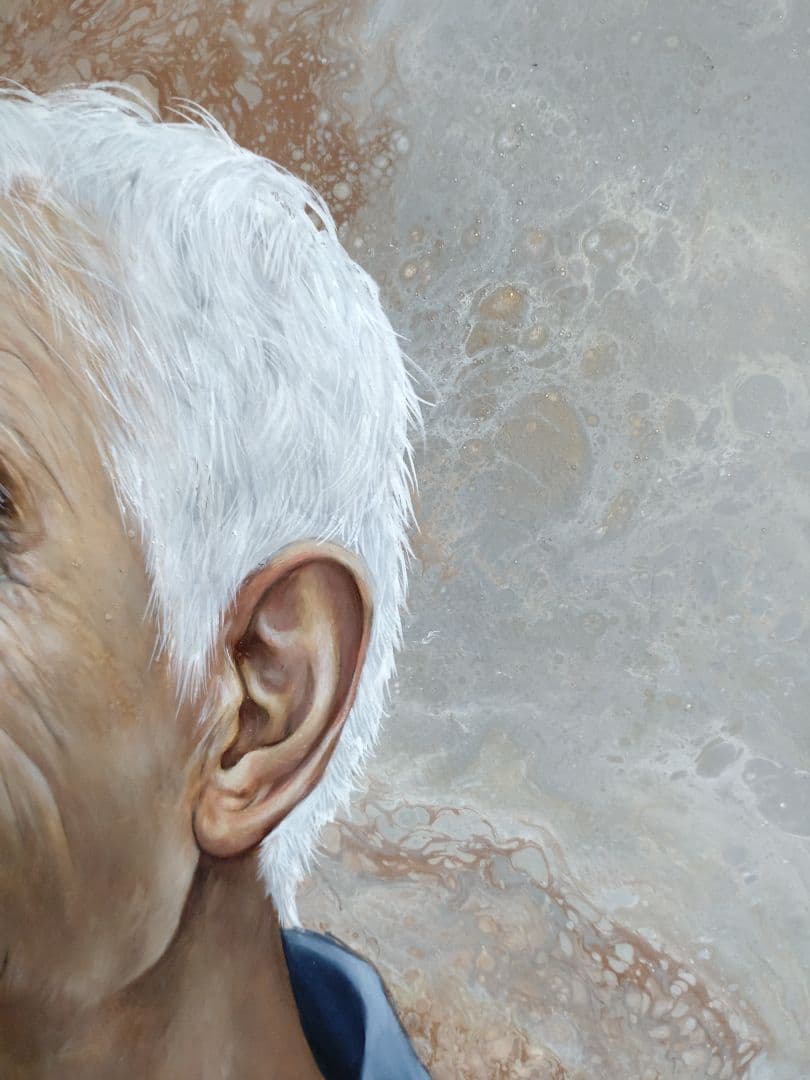 油絵【赤トンボ】1点物の原画/作者サイン入/F10号キャンバス