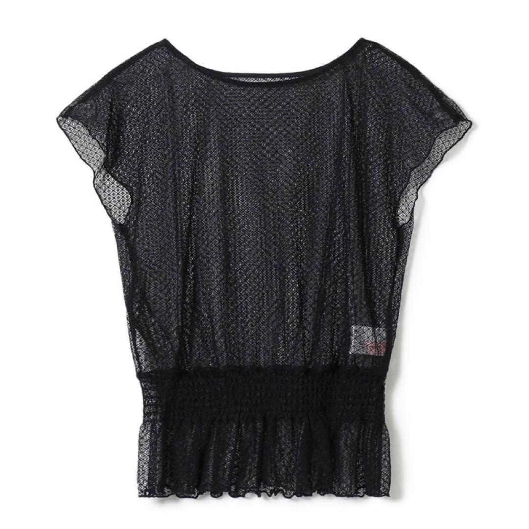 チャコット レース Tシャツ M レーシー 黒 社交ダンス バレエ ヨガウェア