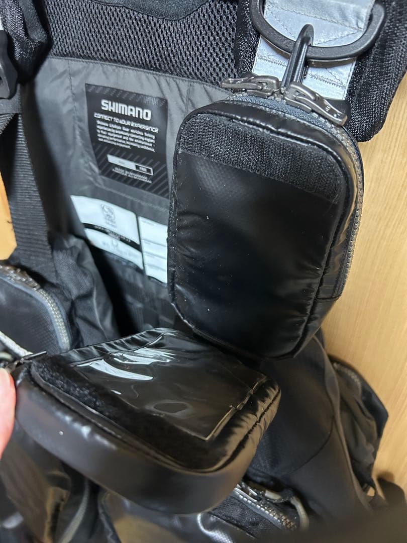 SHIMANO XEFO フィッシングベスト ブラック　付属品あり
