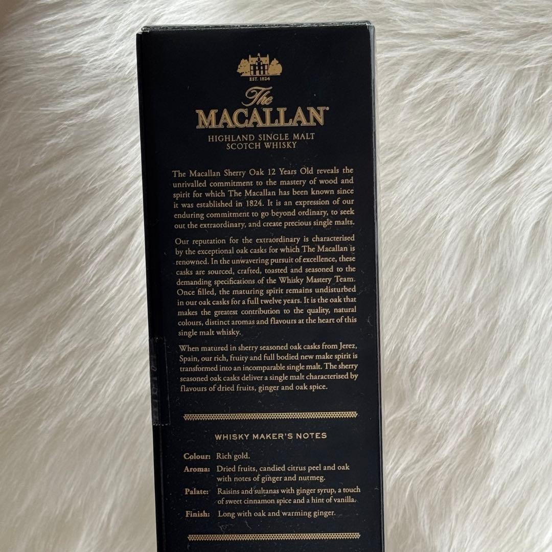 The MACALLAN マッカラン12年 品薄 シェリーオーク箱付き 未開栓