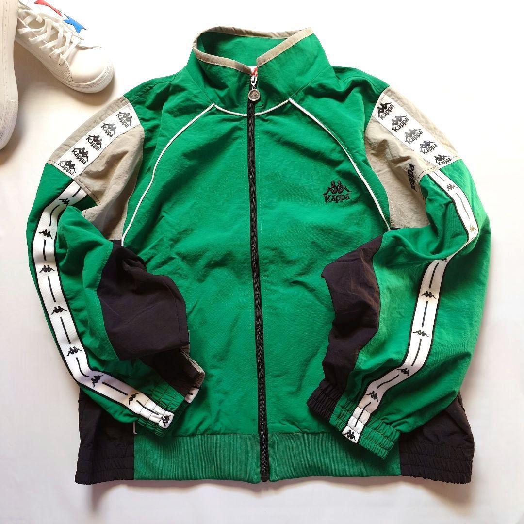 ☘️新品 カッパ Kappa トラックジャケット ナイロンブルゾン グリーン L