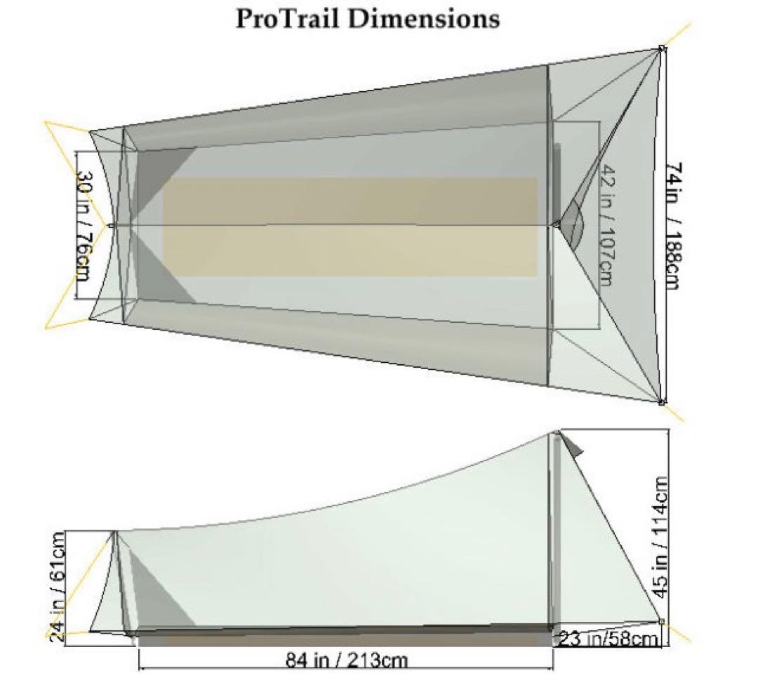 Tarptent ProTrail タープテント プロトレイル リアポール付