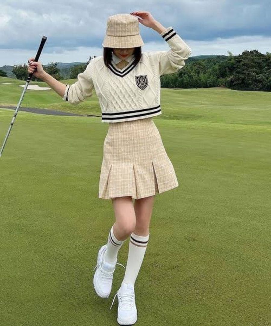 再値下げ【eimy golf】新品✨チェックミニスカート