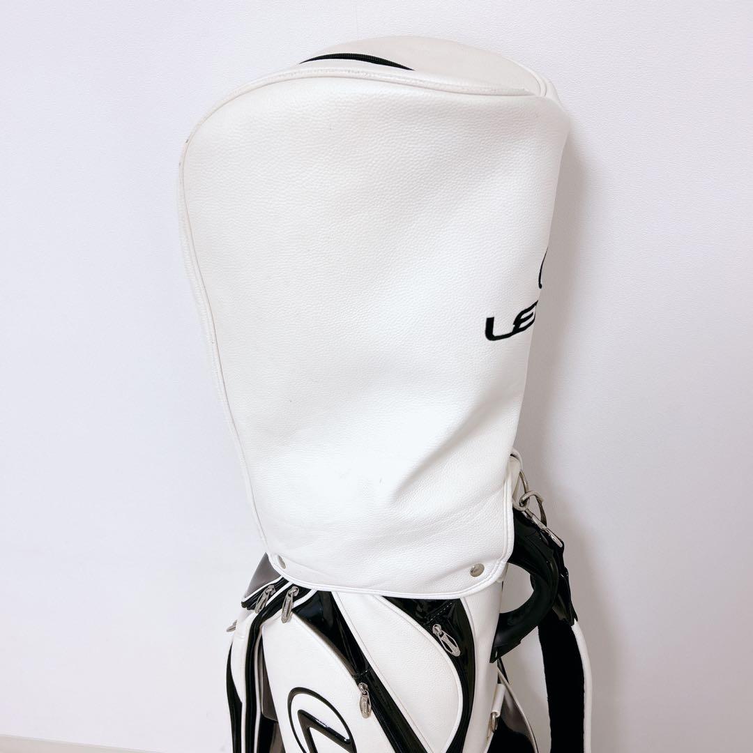 【美品】LEXUS キャディバッグ ホワイト/ブラック 清掃済み