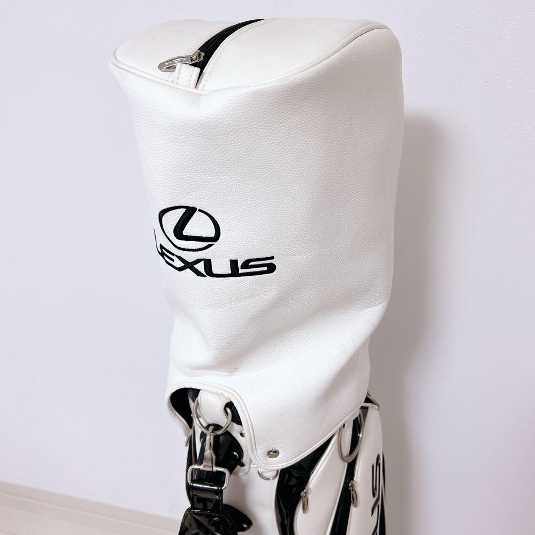 【美品】LEXUS キャディバッグ ホワイト/ブラック 清掃済み
