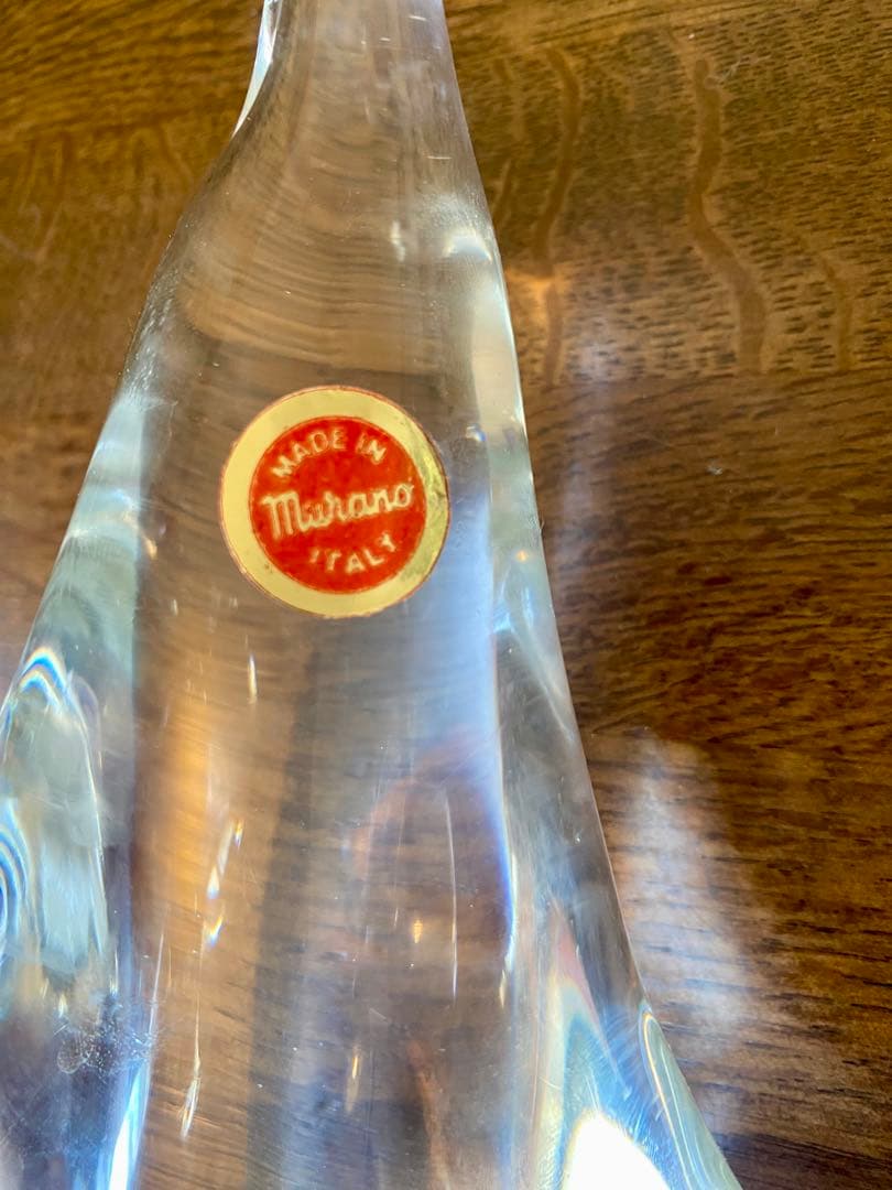 ムラーノガラス ペンギン置物 27cm Murano Italy ヴィンテージ