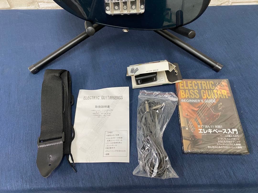 SELDER ジャズベースタイプ エレキベース マッチングヘッド ネイビー