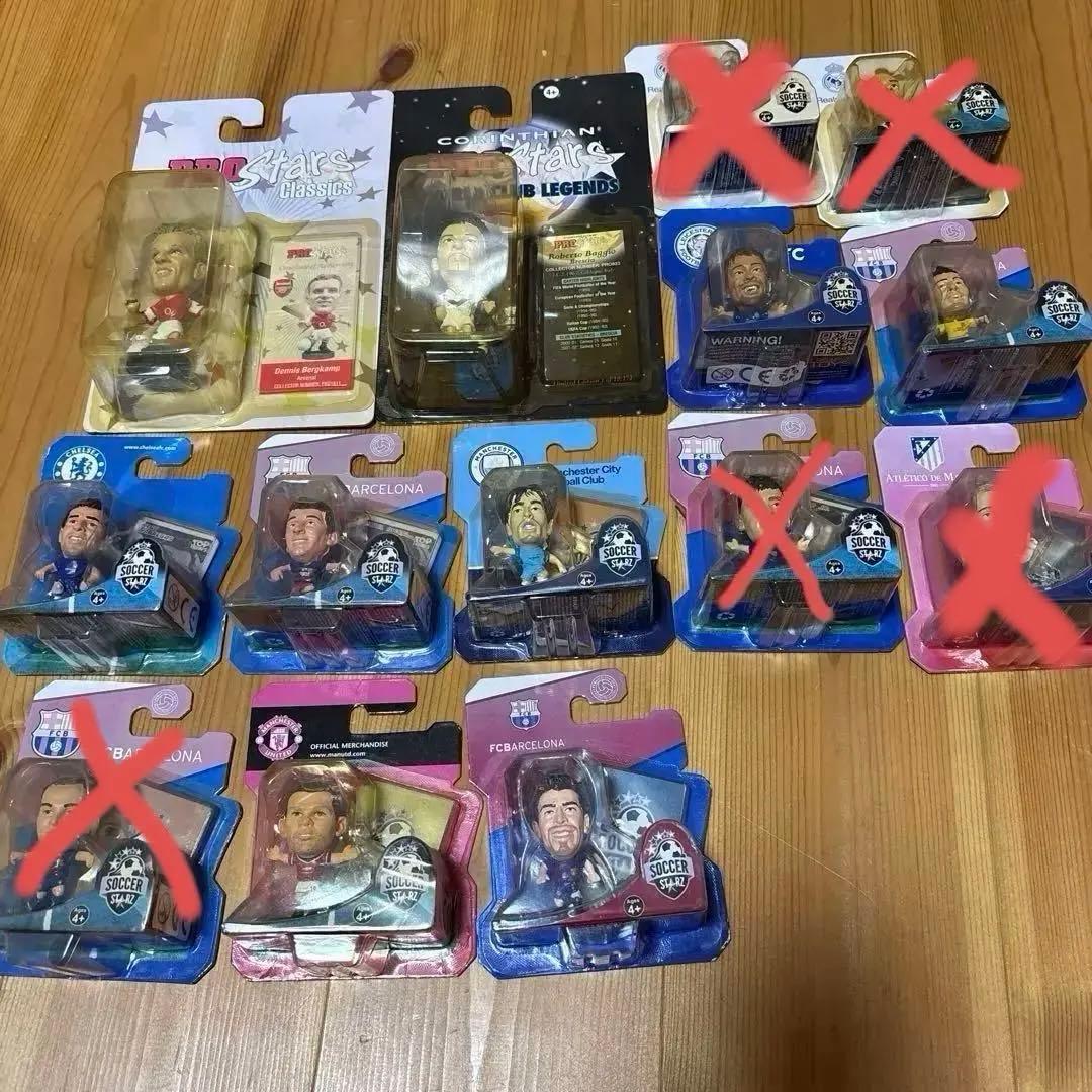 バラ売り可SOCCER STARS、サッカー選手フィギュアセット、未開封 10体