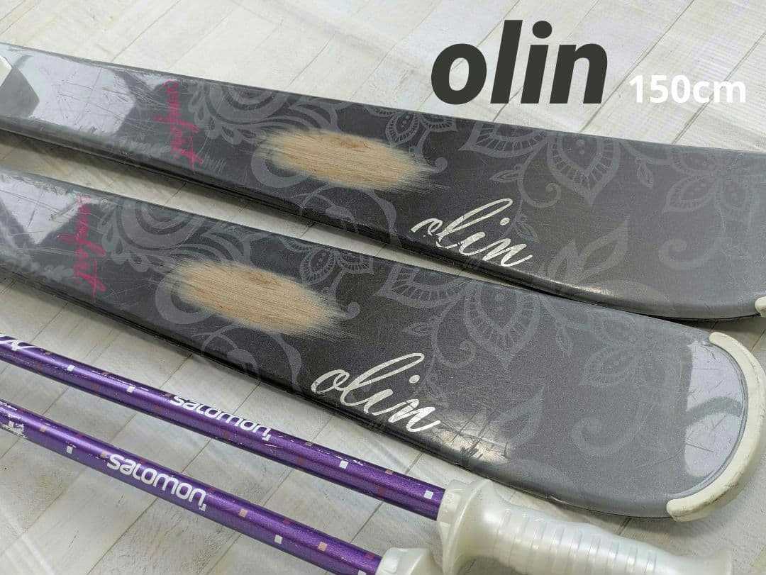 olin スキー板 SALOMON ストック セット