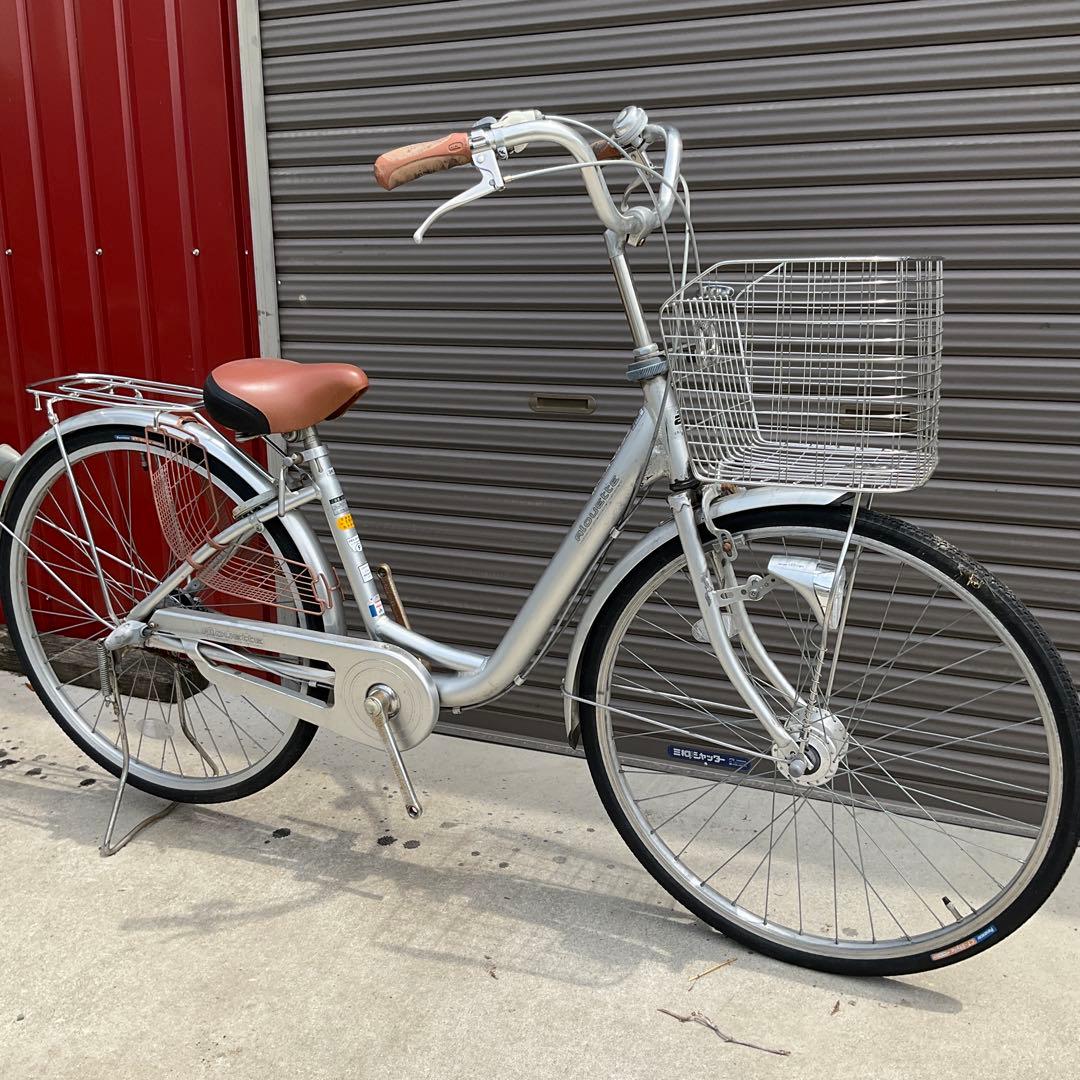 ママチャリ 26インチ オートライト カゴ ペダル 身長140~175cm程度