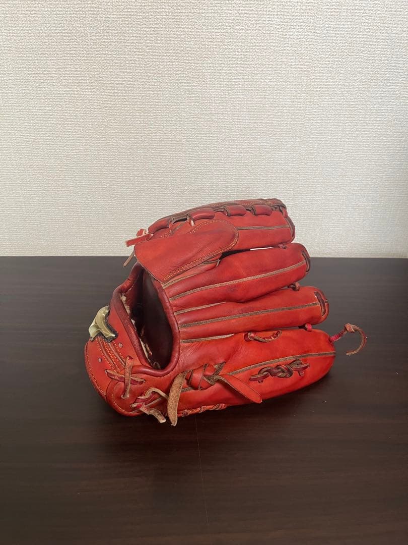 ミズノ　グローバルエリート　硬式グローブ　 投手用　左投げ用　赤色(レッド)