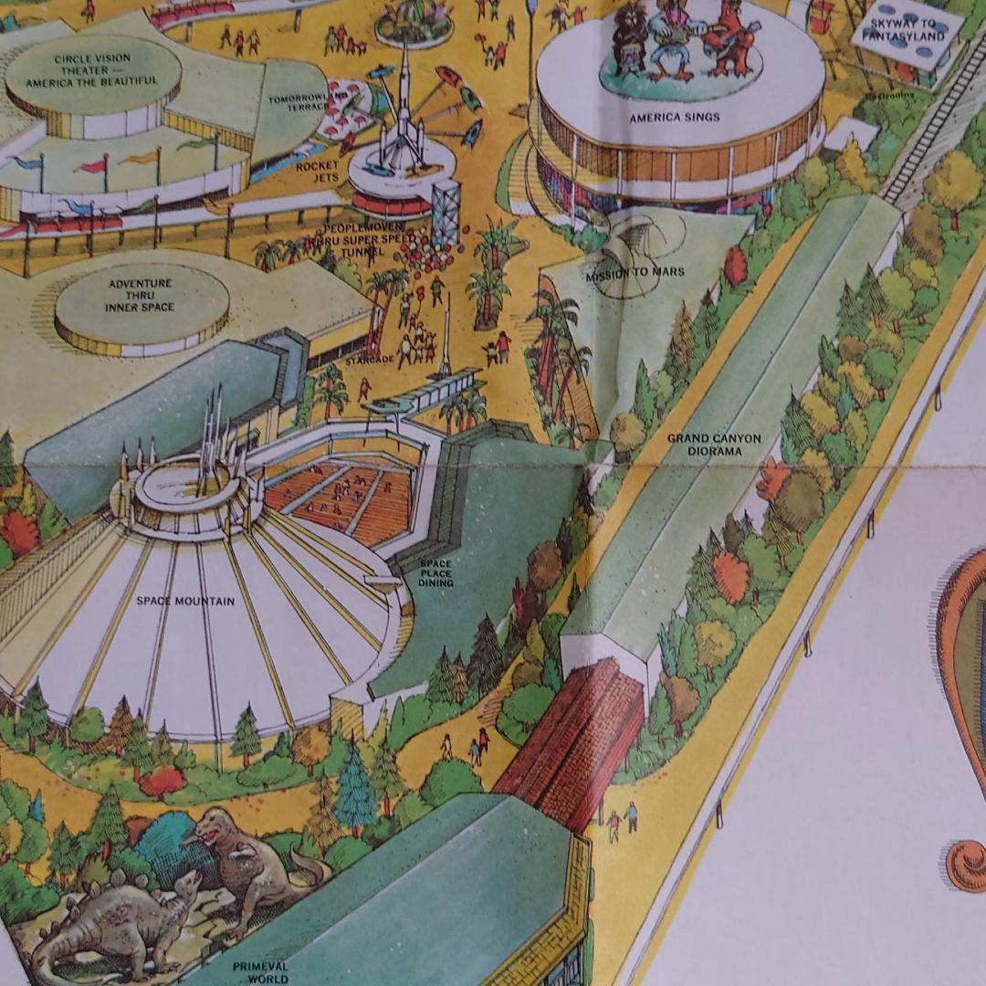 アメリカ・ディズニーランド・1979年版・巨大マップポスター・USA・アナハイム