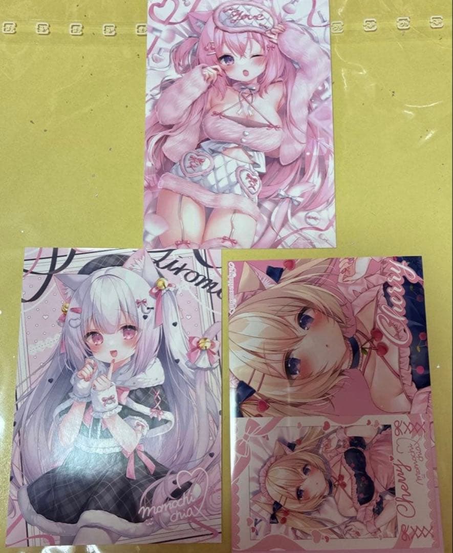 桃稚ちあ　しおんちゃん　抱き枕カバー　ももちあ教 ＋ ブロマイド、マドラー