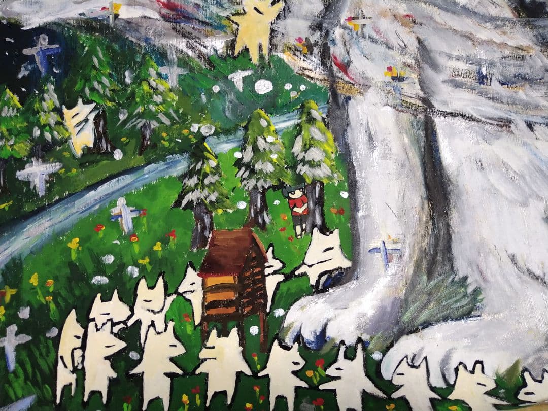 『祀りの集』浜川晴名/絵画、アート、50号、 真作、原画