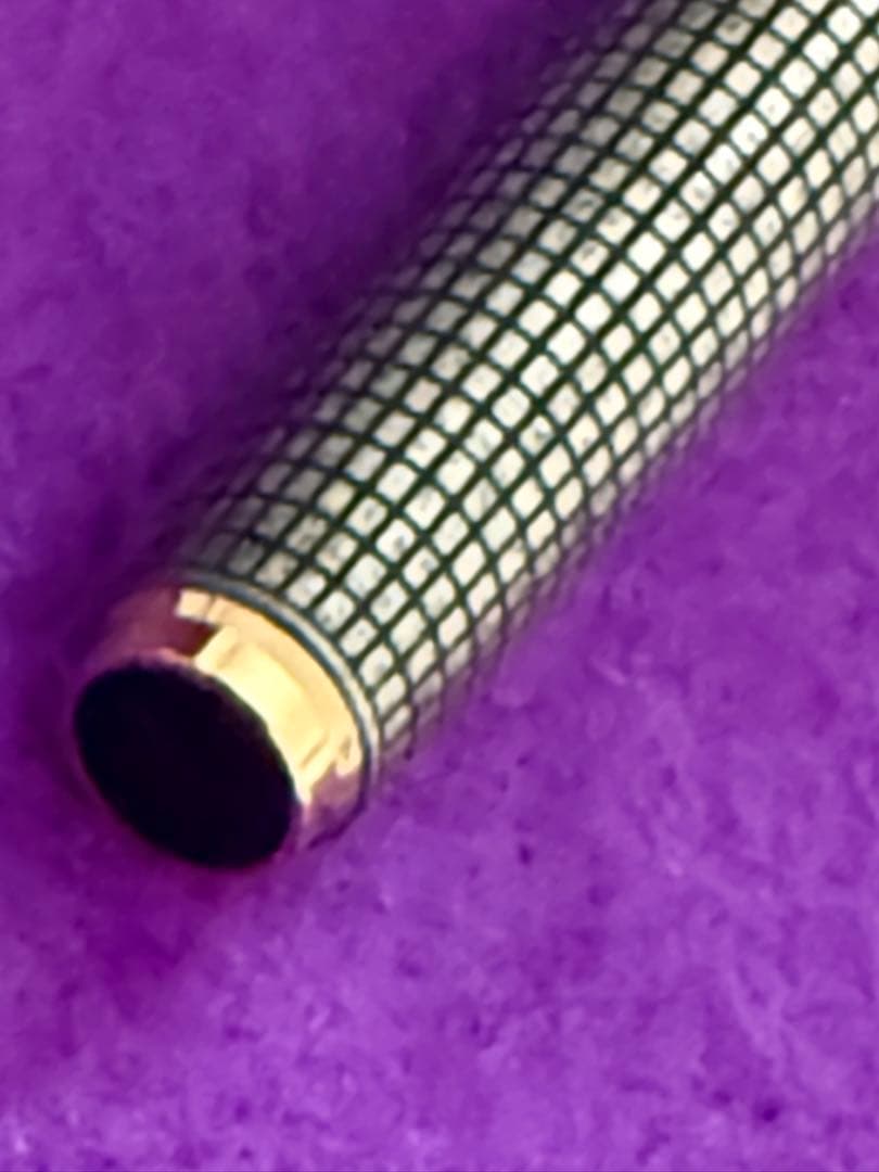 PILOT silver万年筆 メタリック格子模ケース付き