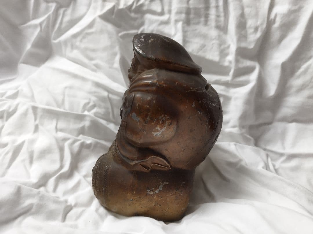 金属製 古銅 大黒様 七福神 骨董 貯金箱