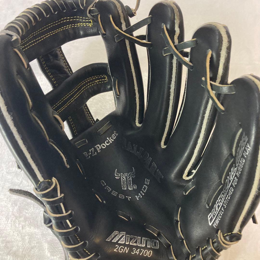 【美品】旧ロゴ ミズノMizuno 軟式 グローブ 右投げ LITE FLEX