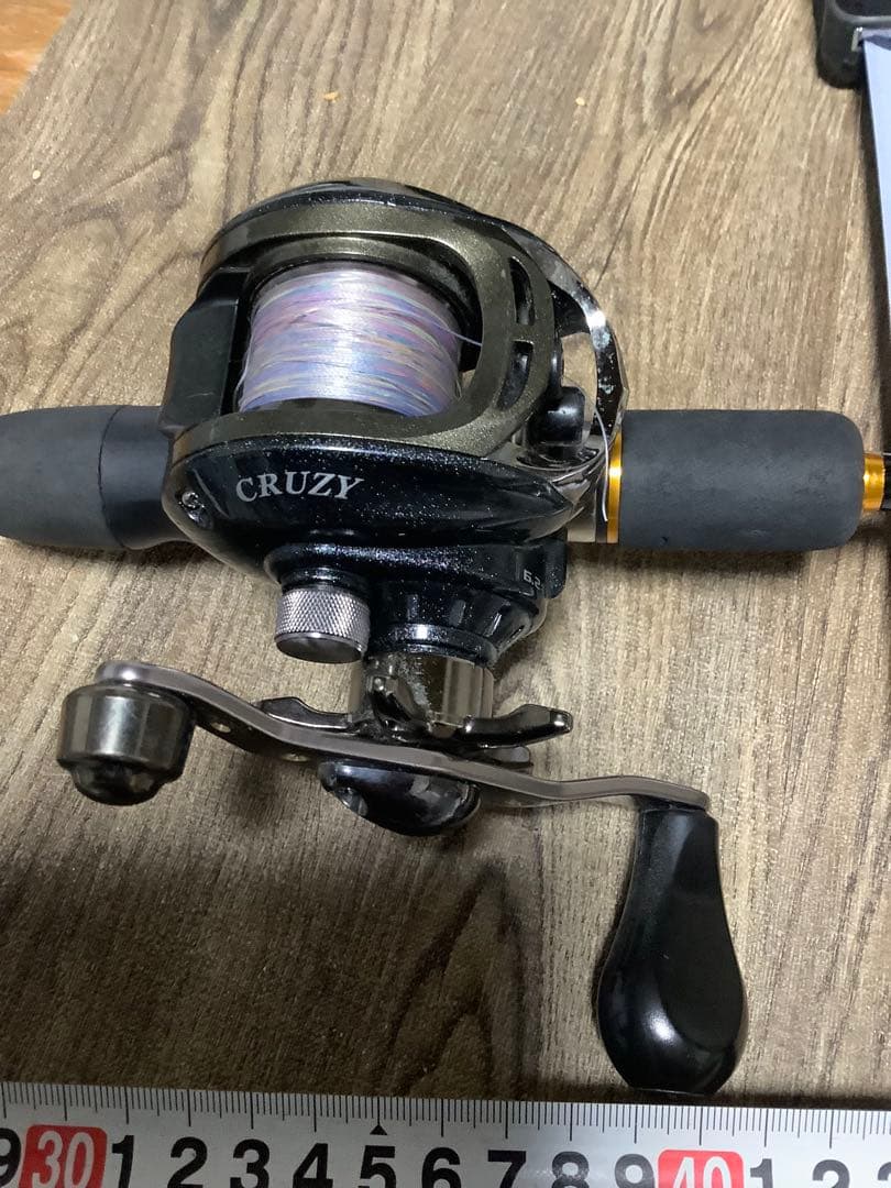 ダイワ　シマノ　CRUZY ベイトリール ロッド付き 約2.1m 竿とリール