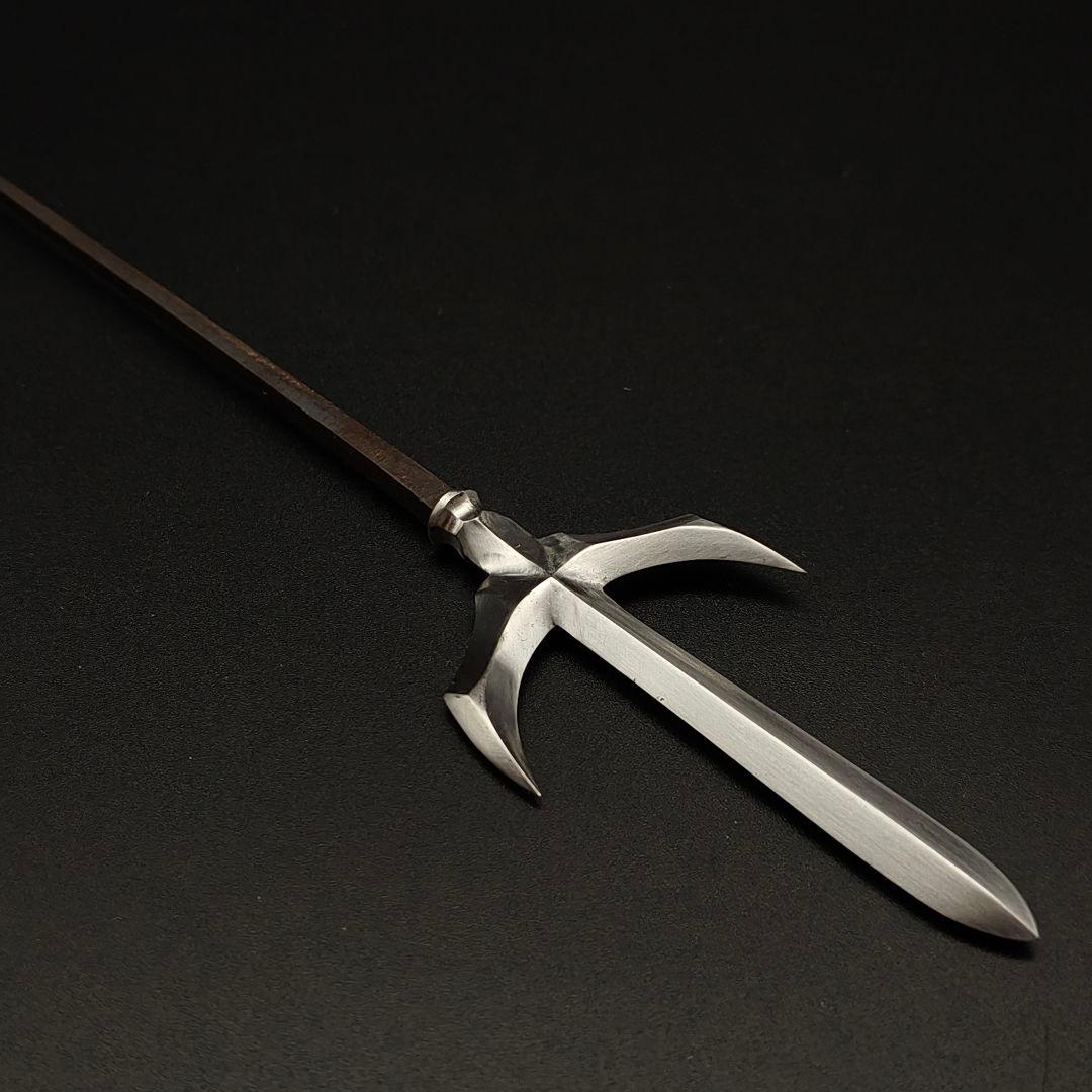 年末セール　武道具　矢じり　十文字槍　千鳥形　鏃　古式　弓道具　鉄製　職人作