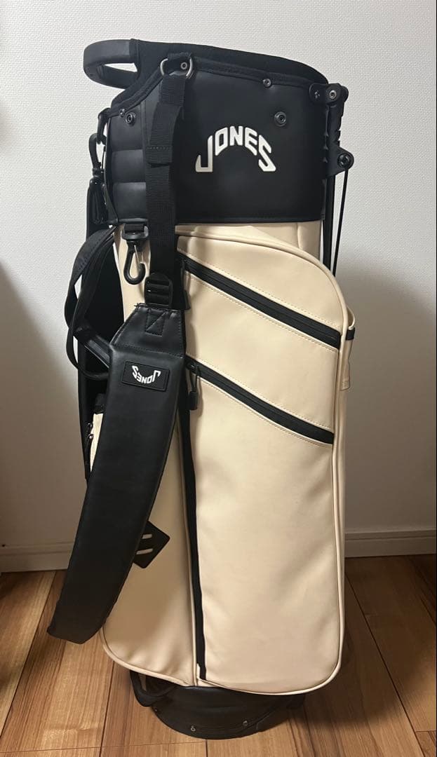 JONES キャディバッグ アイボリー/ブラック