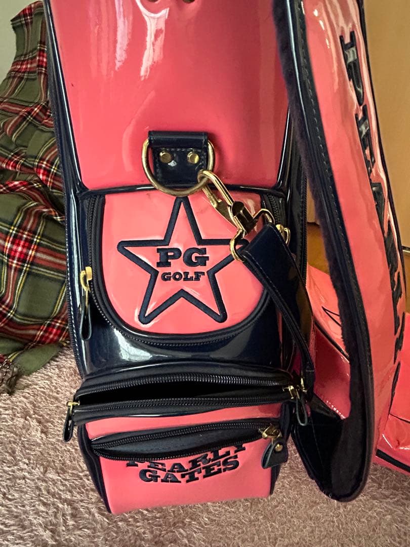 PEARLY GATES　パーリーゲイツ　キャディバッグ　ピンク＆ネイビー