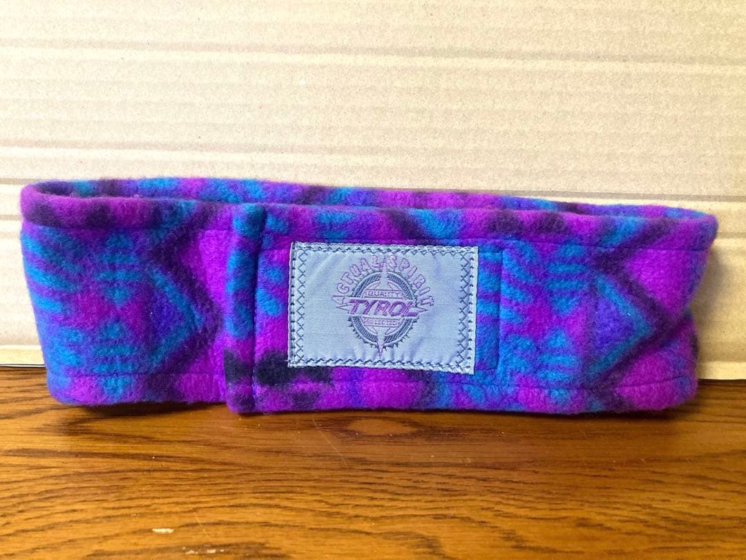 新品 80年代 ビンテージ TYROL フリース ヘアバンド スキー 当時物