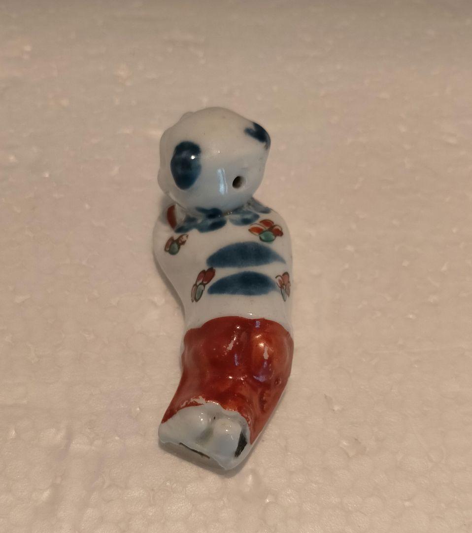 江戸時代　柿右衛門　唐子形笛　江戸時代中期の型1個、後期型1個　伊万里焼　有田焼