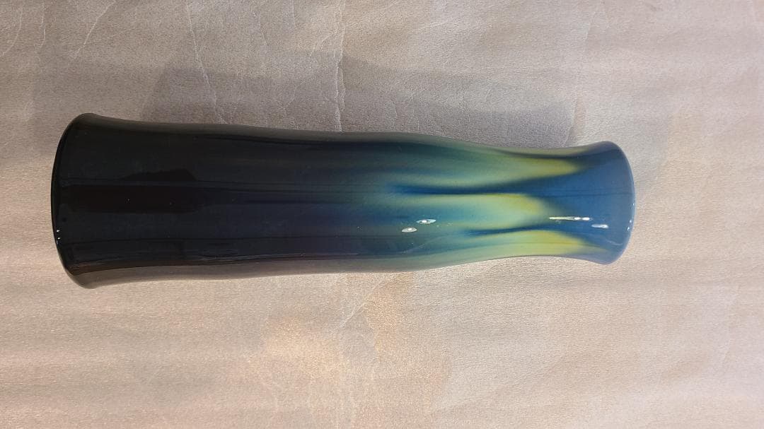 人間国宝　三代 徳田八十吉　耀彩 一輪挿 花瓶　九谷焼