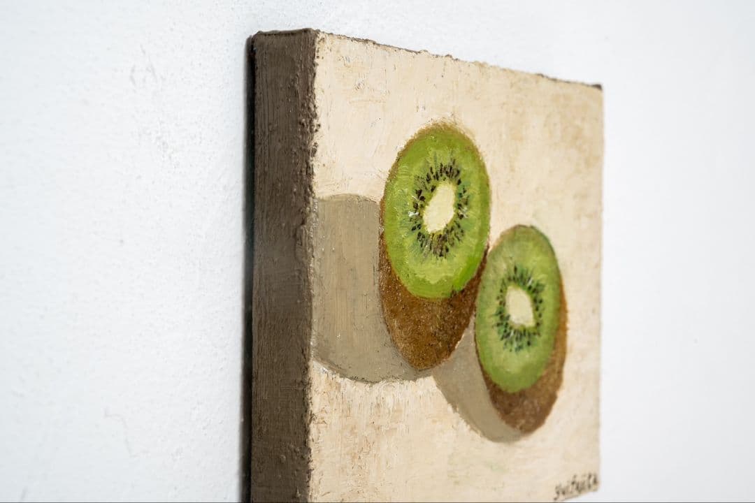 油彩画　キウイの静物