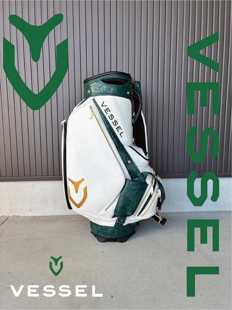 Vessel ゴルフバッグ・キャディバッグ ホワイト/グリーン