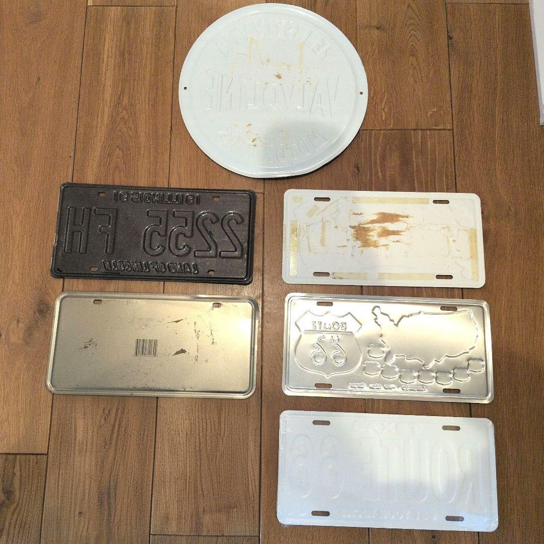 アメリカン 看板 ガレージ ナンバープレート ルート66 レトロ まとめ売り