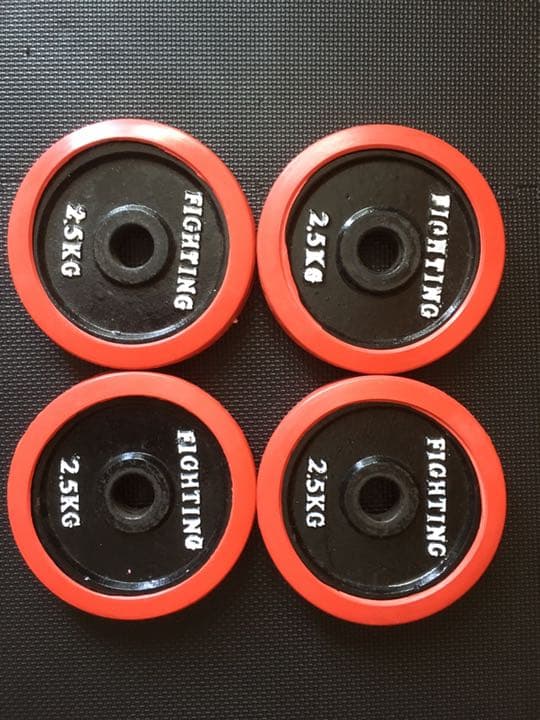 ラバー付ダンベルプレート　2.5kg×4枚　送料込