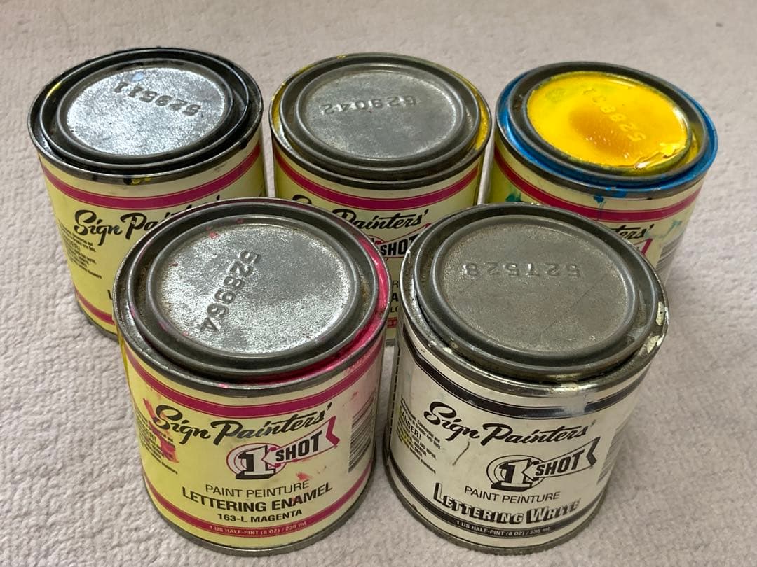 ピンストライプ　マックブラシ　セット　ワンショット　MOONEYES 中古