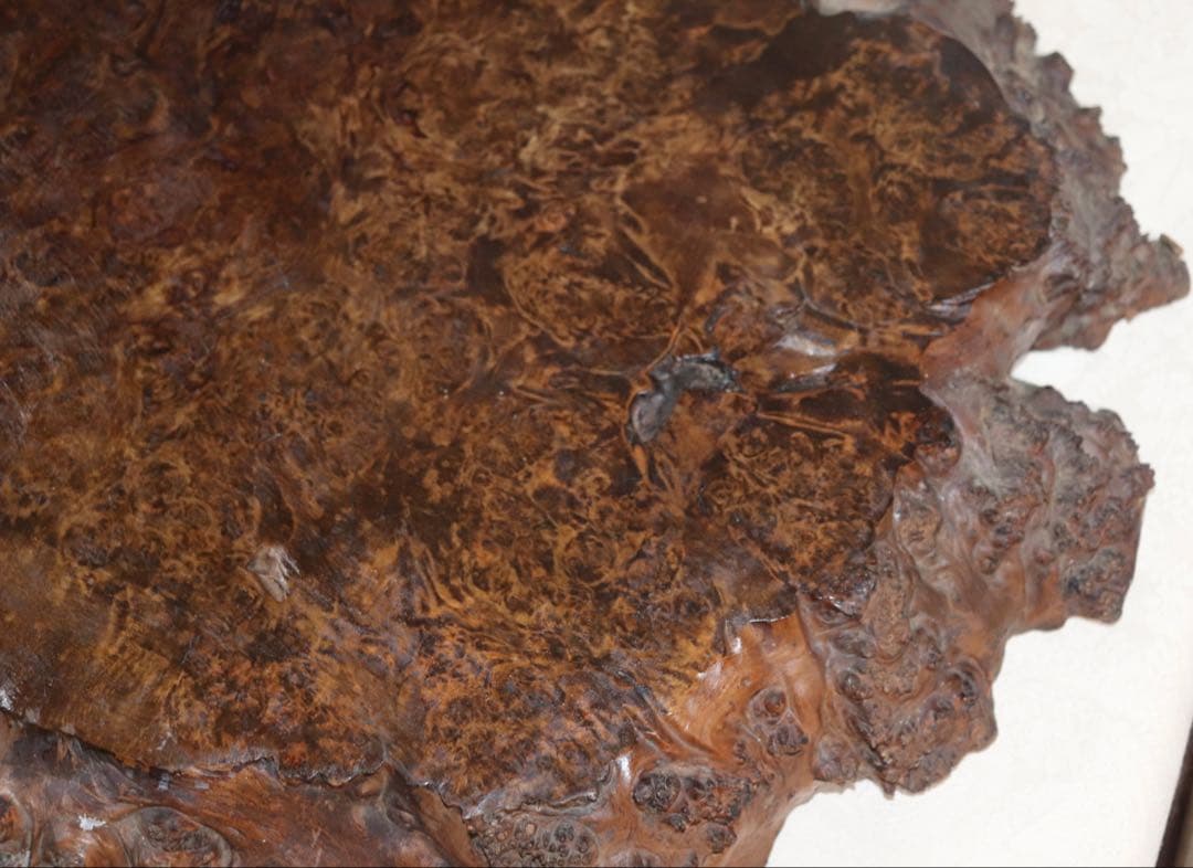 櫻木　茶台　茶道具　厚さ6.9cm 送料込み250612