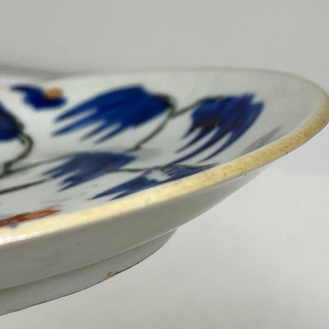 中国清朝時代　南京赤絵　小皿　約10.6㎝　東さ7-1117①