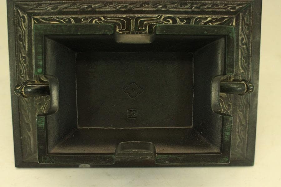 鋳銅龍紋 洗 尚珉 作 共箱(A373)