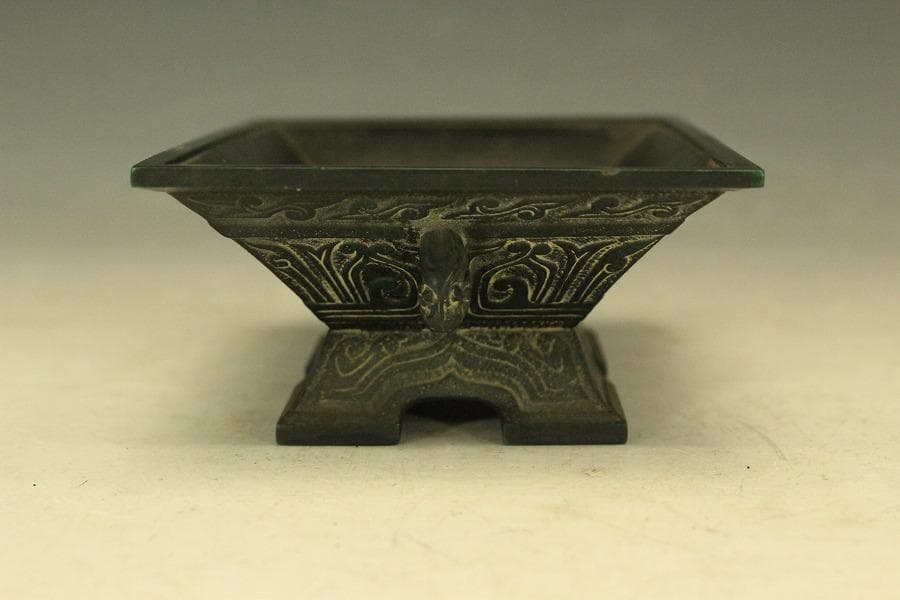 鋳銅龍紋 洗 尚珉 作 共箱(A373)