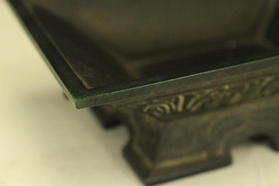 鋳銅龍紋 洗 尚珉 作 共箱(A373)