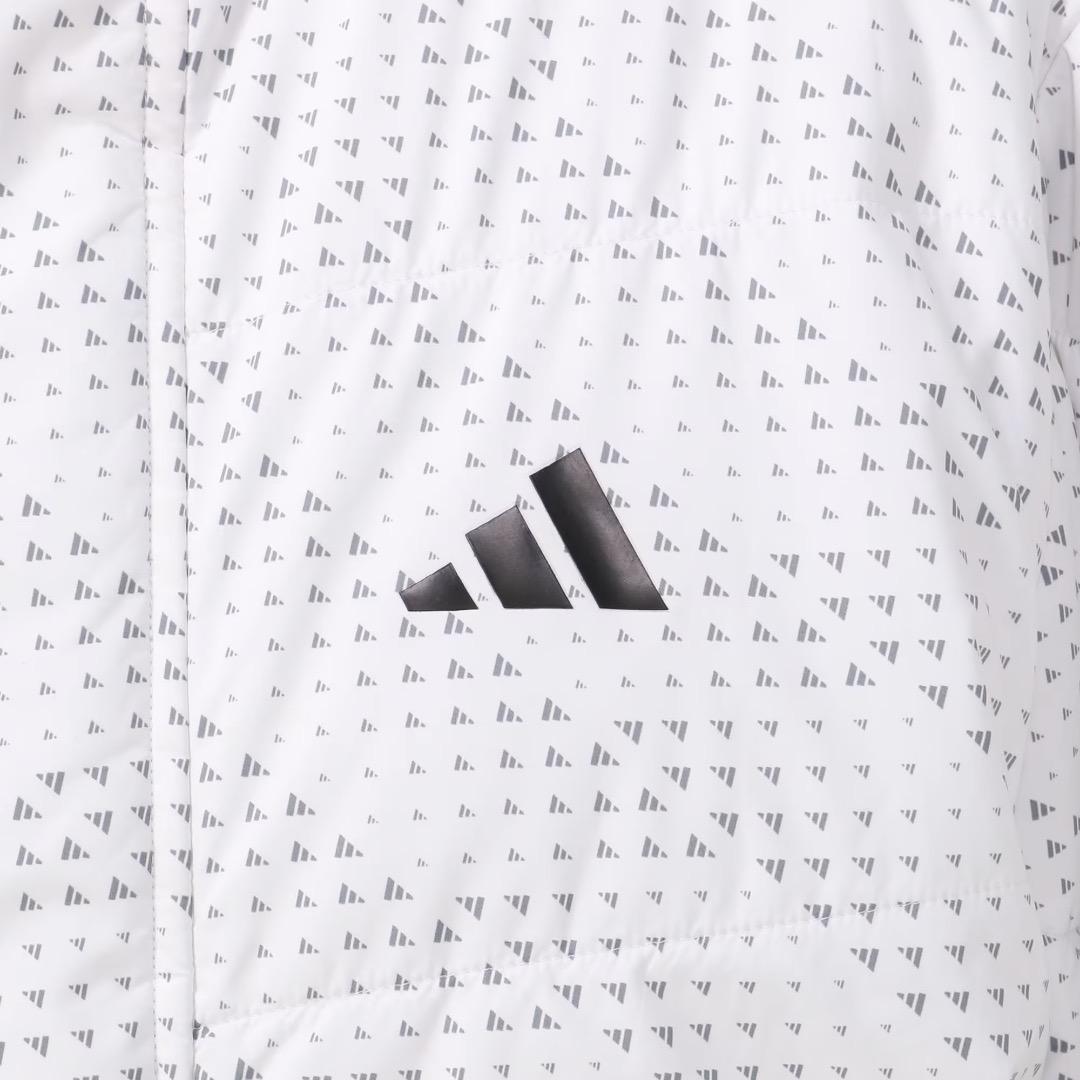 【XL】秋冬 定価24,200円 アディダス ゴルフ 中綿 キルトジャケット 白