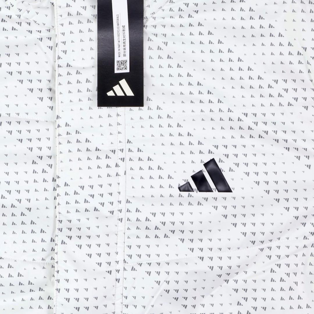 【XL】秋冬 定価24,200円 アディダス ゴルフ 中綿 キルトジャケット 白