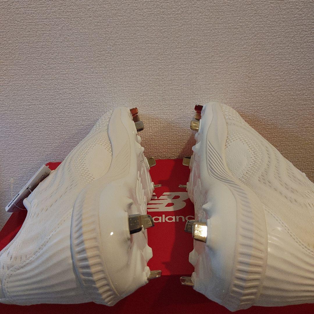 ニューバランス　野球　スパイク 金具　27.5センチ　ホワイト 高校野球対応