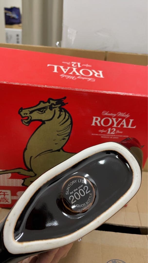 《古酒未開栓》サントリーウイスキー、ローヤル12年、2002年600ml（午歲）