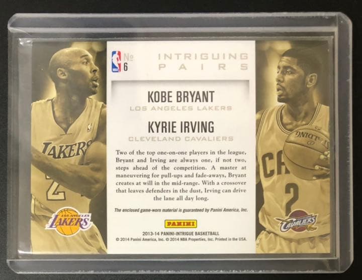 【25枚限定】8/25 Kobe Kyrie NBAカード